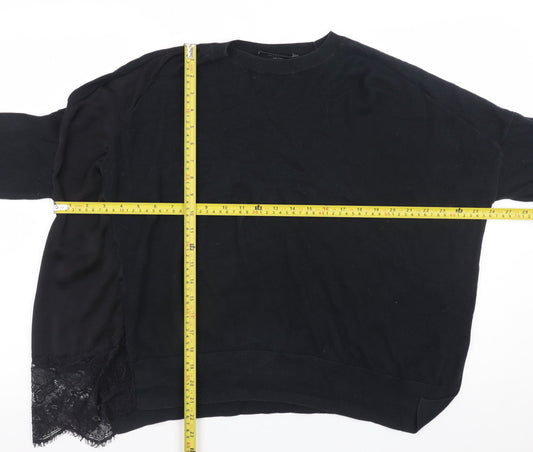 Womens UK Size M AllSaints Black Pullover Jumper