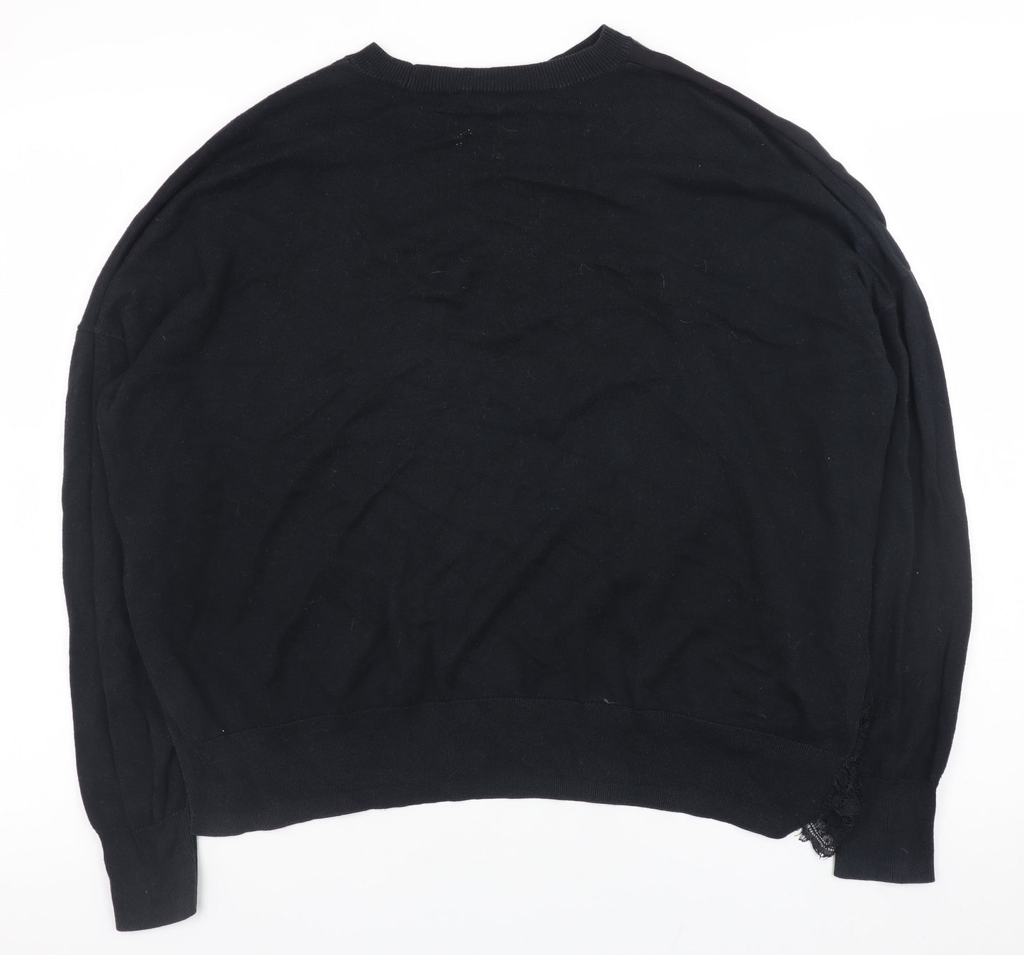 Womens UK Size M AllSaints Black Pullover Jumper