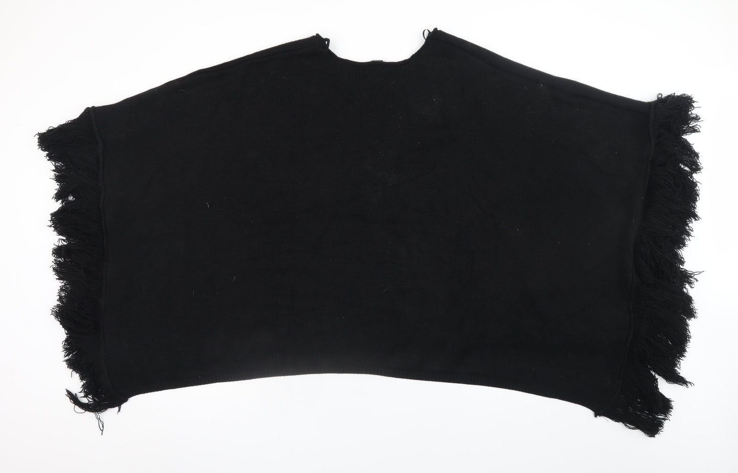 Womens UK Size One Size Accessorize Black Cape Jumper