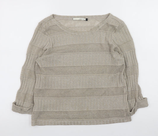 Womens UK Size 10 River Island Beige Pullover Jumper