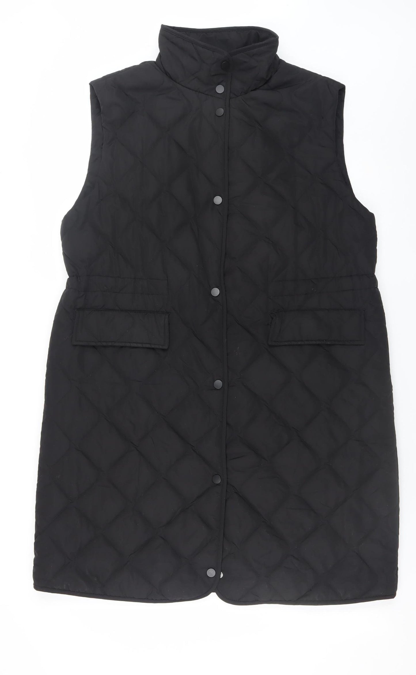 Womens UK Size S Primark Black Quilted Coat