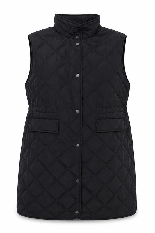 Womens UK Size S Primark Black Quilted Coat