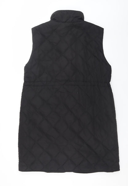 Womens UK Size S Primark Black Quilted Coat