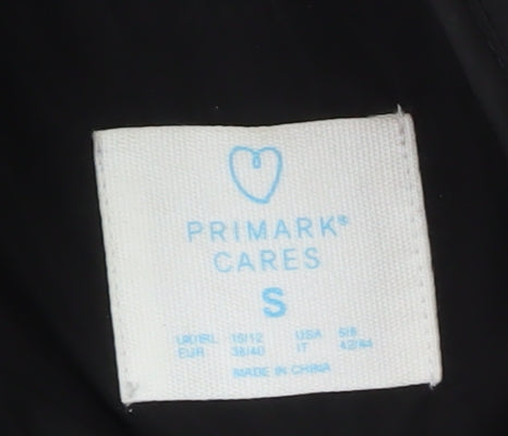 Womens UK Size S Primark Black Quilted Coat