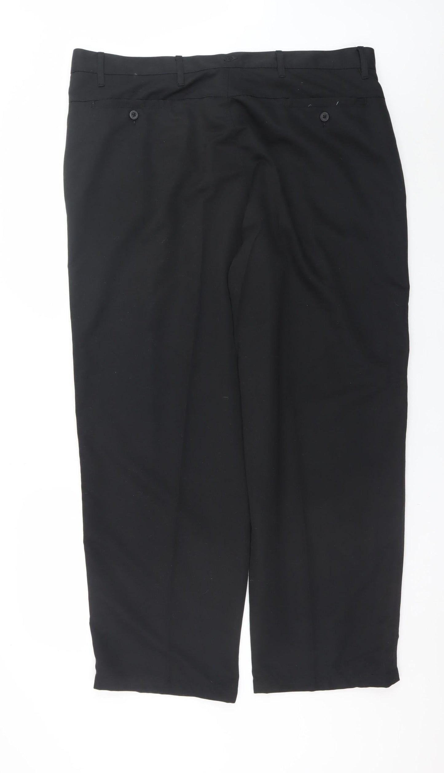 Mens UK Size 42W R Dunlop Regular Fit Chino Black Trousers