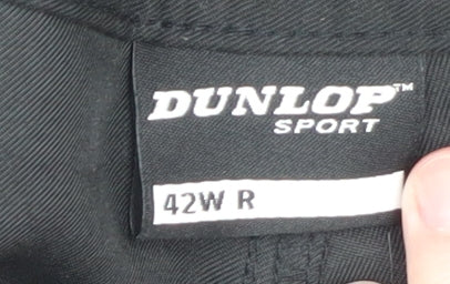 Mens UK Size 42W R Dunlop Regular Fit Chino Black Trousers