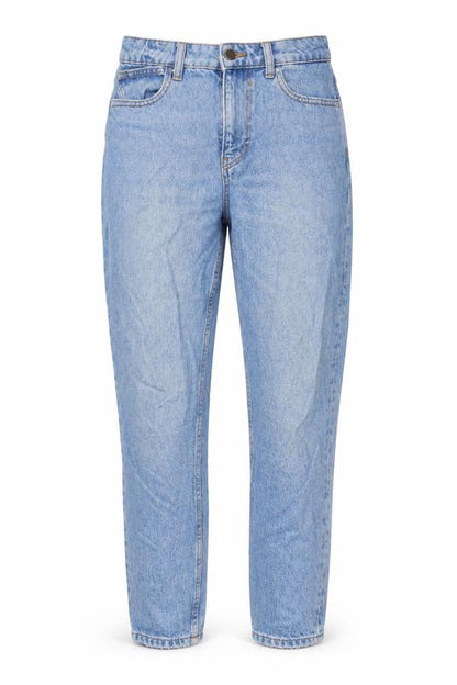 Womens UK Size 8 Zara Regular Fit Mom Blue Jeans