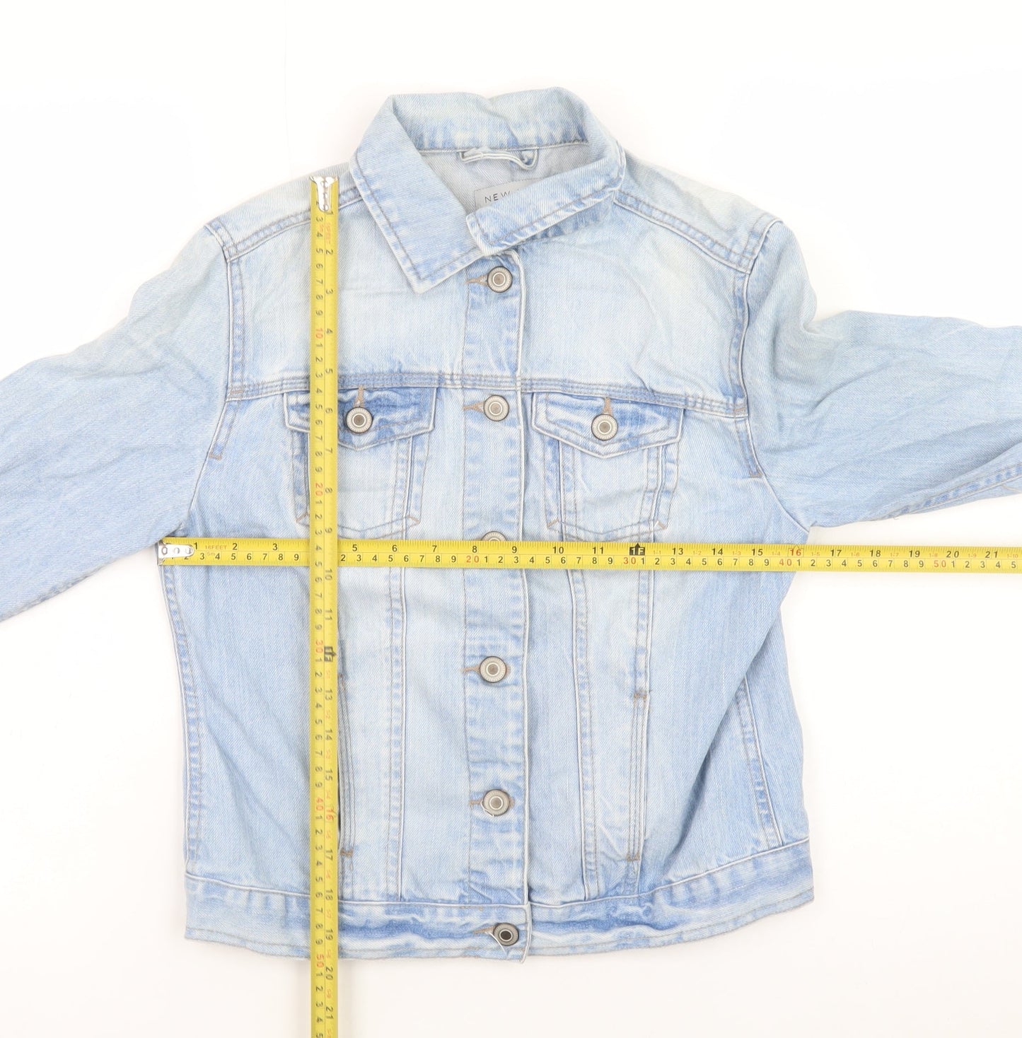 Womens UK Size 10 New Look Blue Basic Jacket