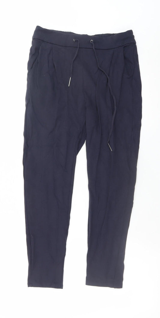 Womens UK Size S VERO MODA Relaxed Fit Jogger Black Trousers