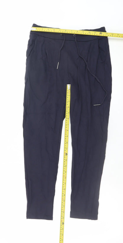 Womens UK Size S VERO MODA Relaxed Fit Jogger Black Trousers