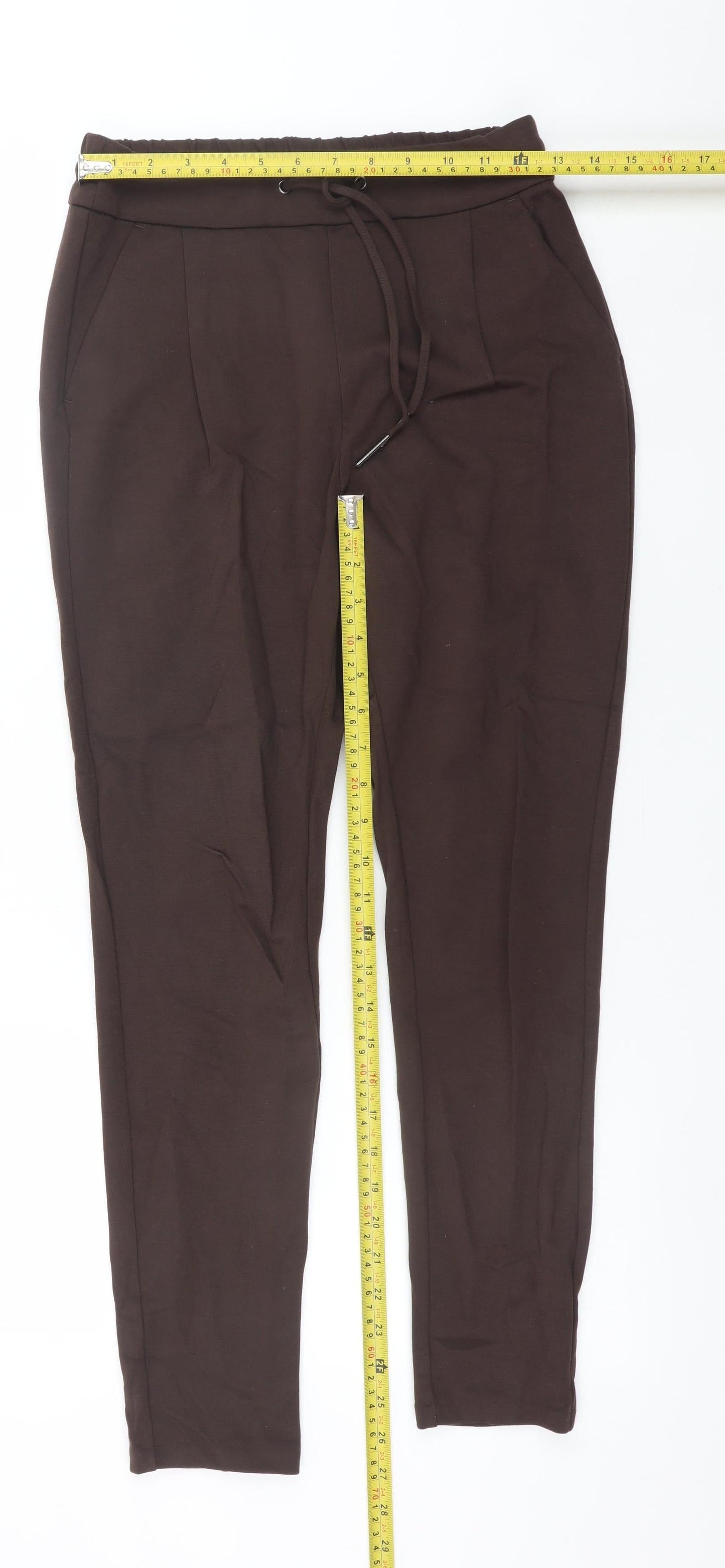 Womens UK Size XS VERO MODA Regular Fit Jogger Brown Trousers