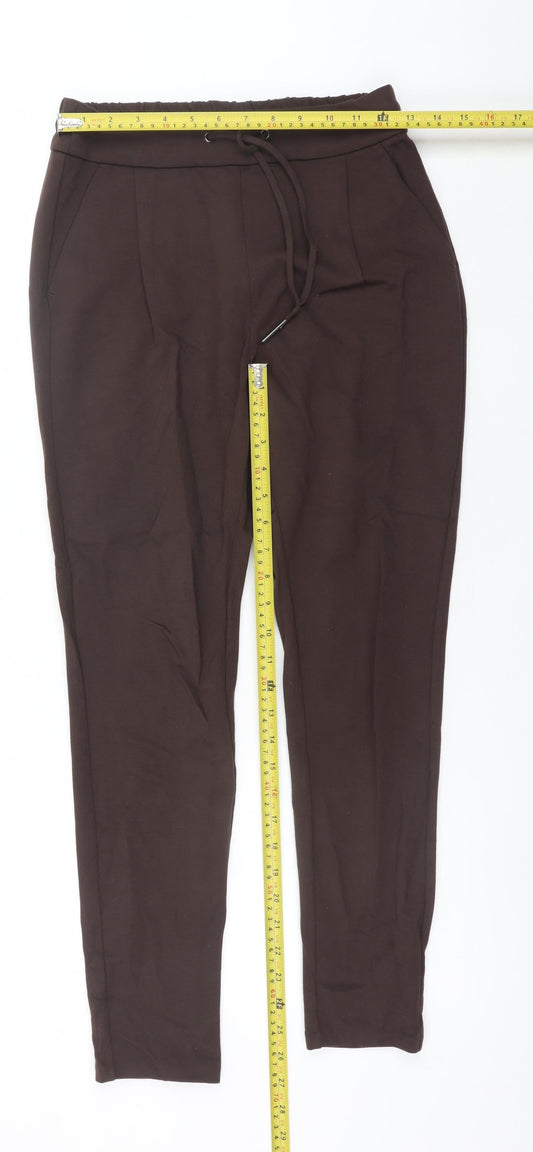 Womens UK Size XS VERO MODA Regular Fit Jogger Brown Trousers