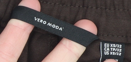 Womens UK Size XS VERO MODA Regular Fit Jogger Brown Trousers