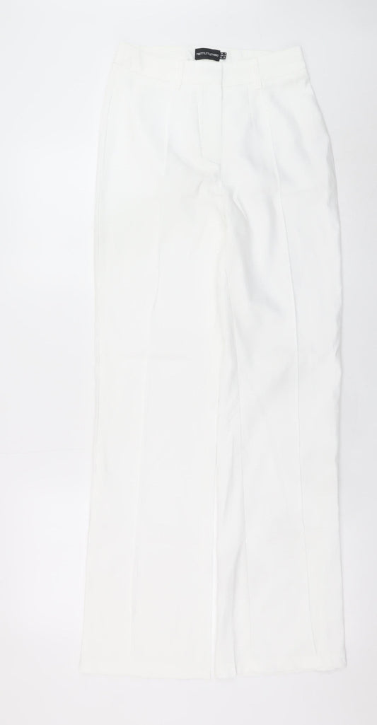Womens UK Size 8 PRETTYLITTLETHING Regular Fit Casual Party/Cocktail White Trous