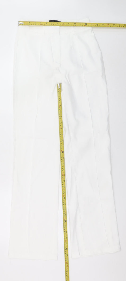 Womens UK Size 8 PRETTYLITTLETHING Regular Fit Casual Party/Cocktail White Trous