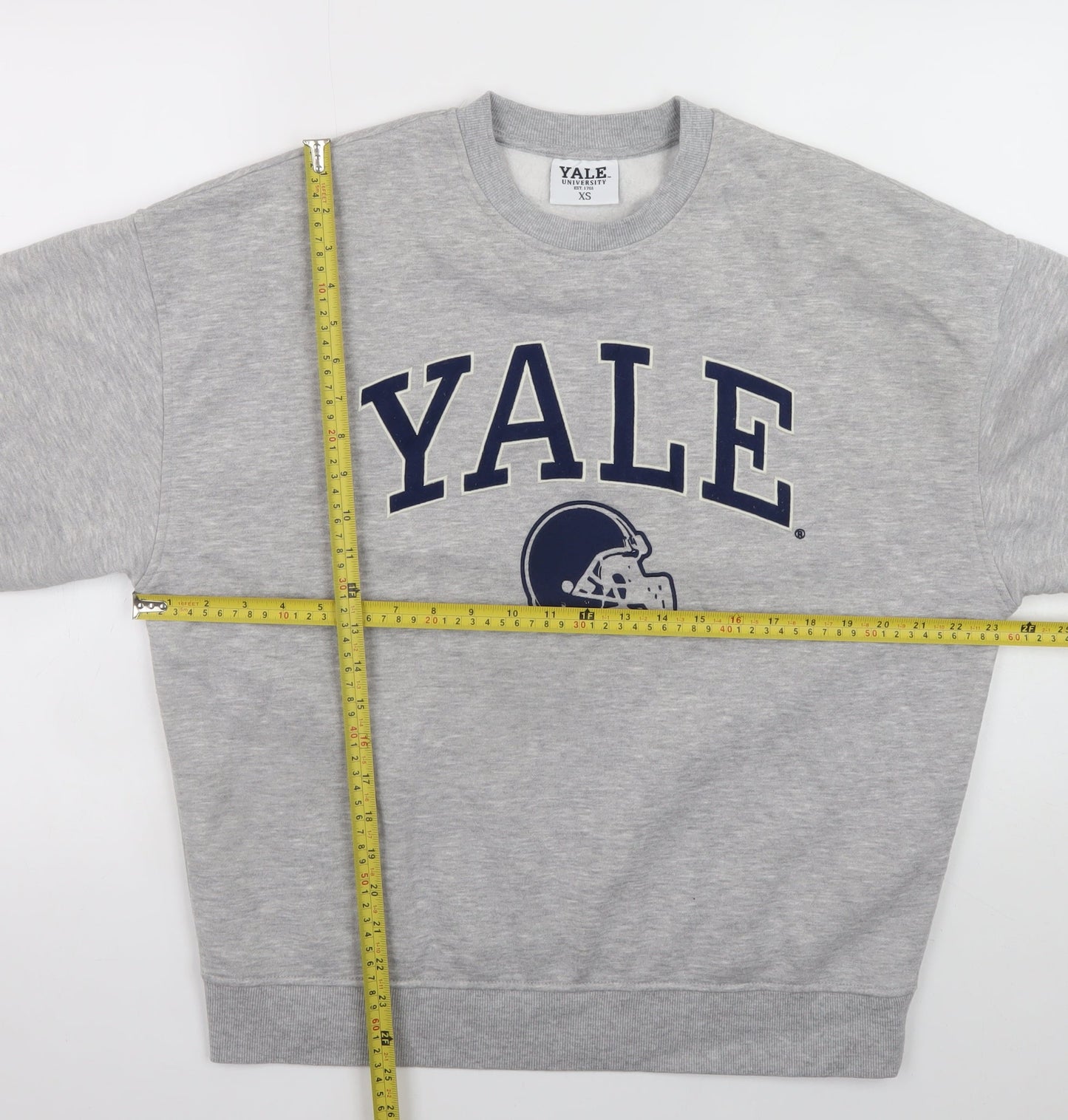 Mens UK Size XS Yale University Grey Pullover Sweatshirt