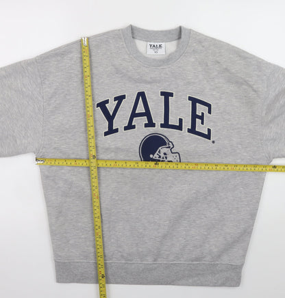 Mens UK Size XS Yale University Grey Pullover Sweatshirt