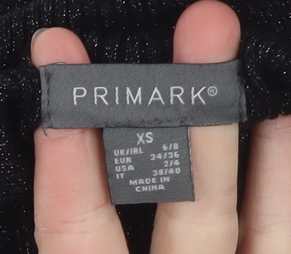 Womens UK Size XS Primark Black Pullover Jumper