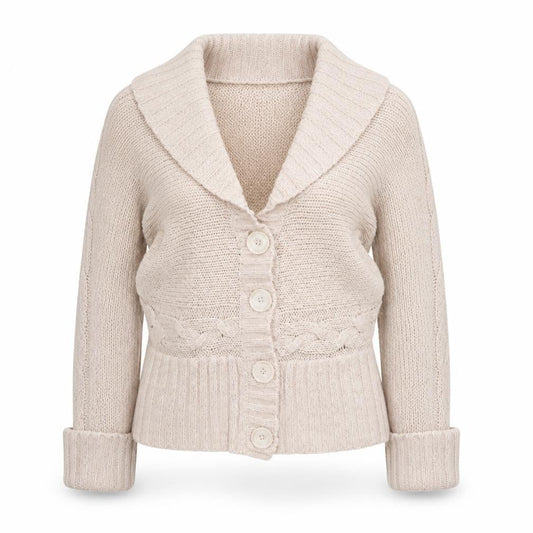 Womens UK Size M TALLY WEiJL Beige Cardigan Jumper