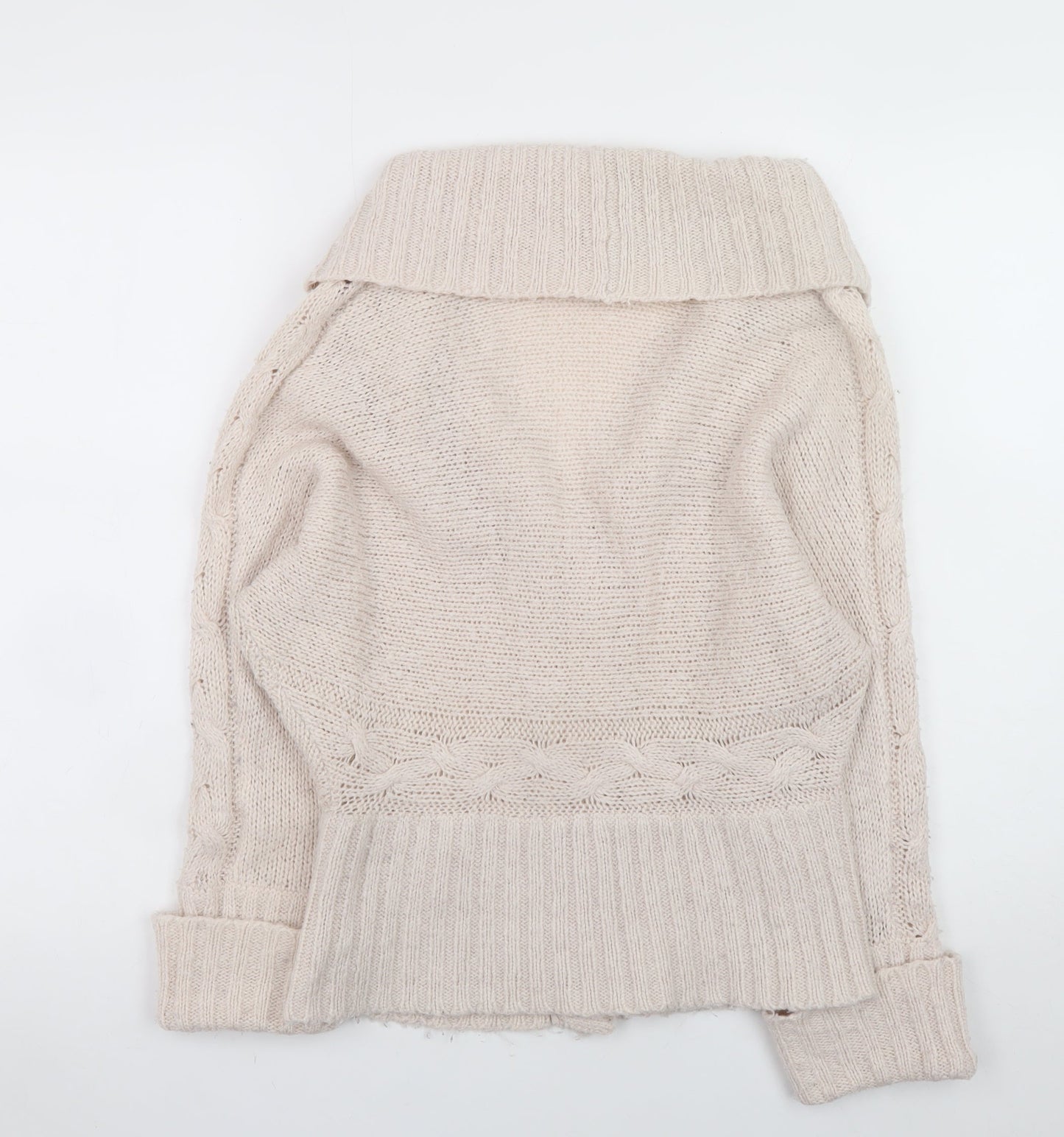 Womens UK Size M TALLY WEiJL Beige Cardigan Jumper