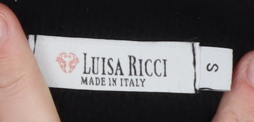 Womens UK Size S Luisa Ricci Black Cardigan Jumper