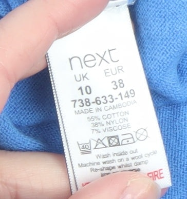 Womens UK Size 10 NEXT Blue Pullover Jumper