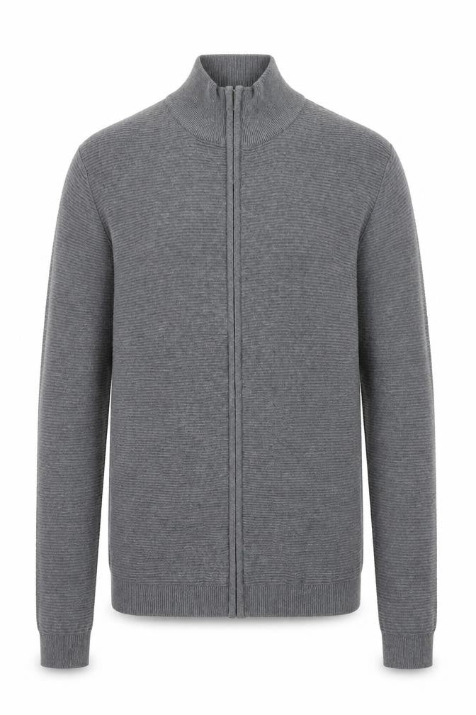 Mens UK Size M Selected Homme Grey Full Zip Jumper