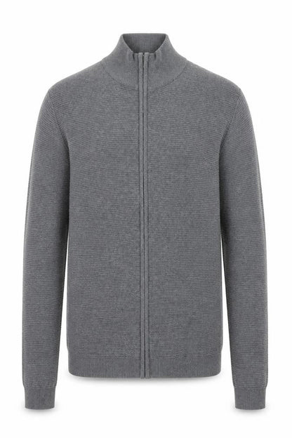 Mens UK Size M Selected Homme Grey Full Zip Jumper