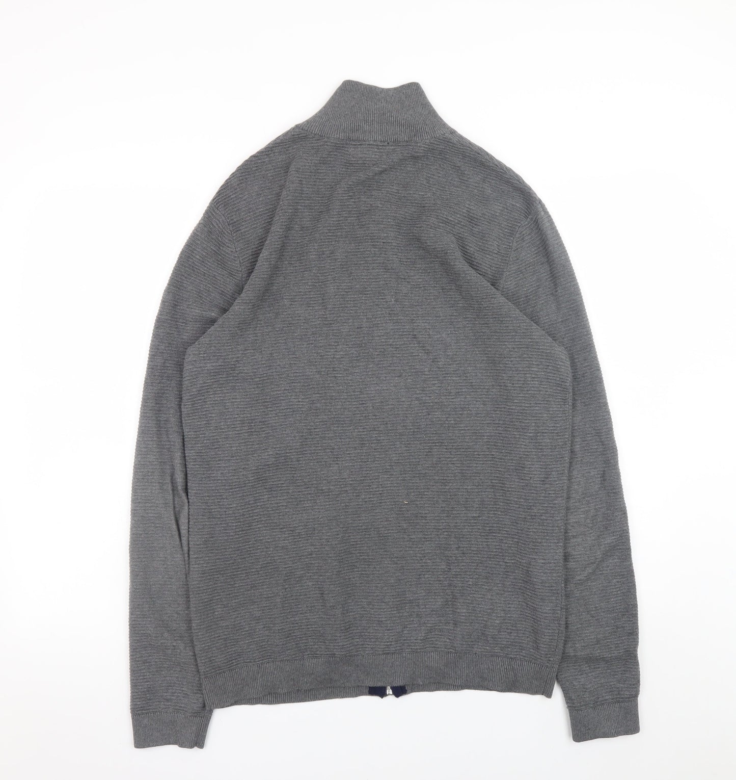 Mens UK Size M Selected Homme Grey Full Zip Jumper