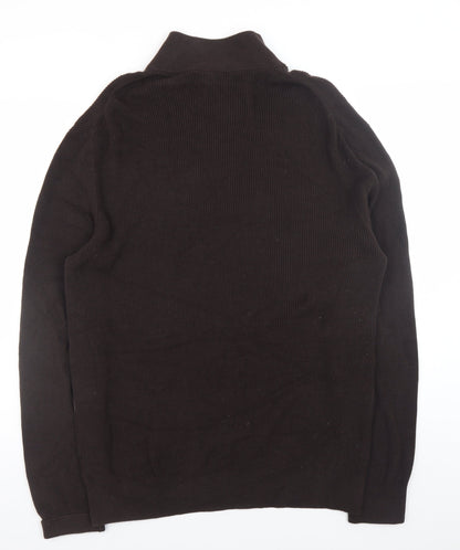 Womens UK Size L H&M Brown Full Zip Jumper