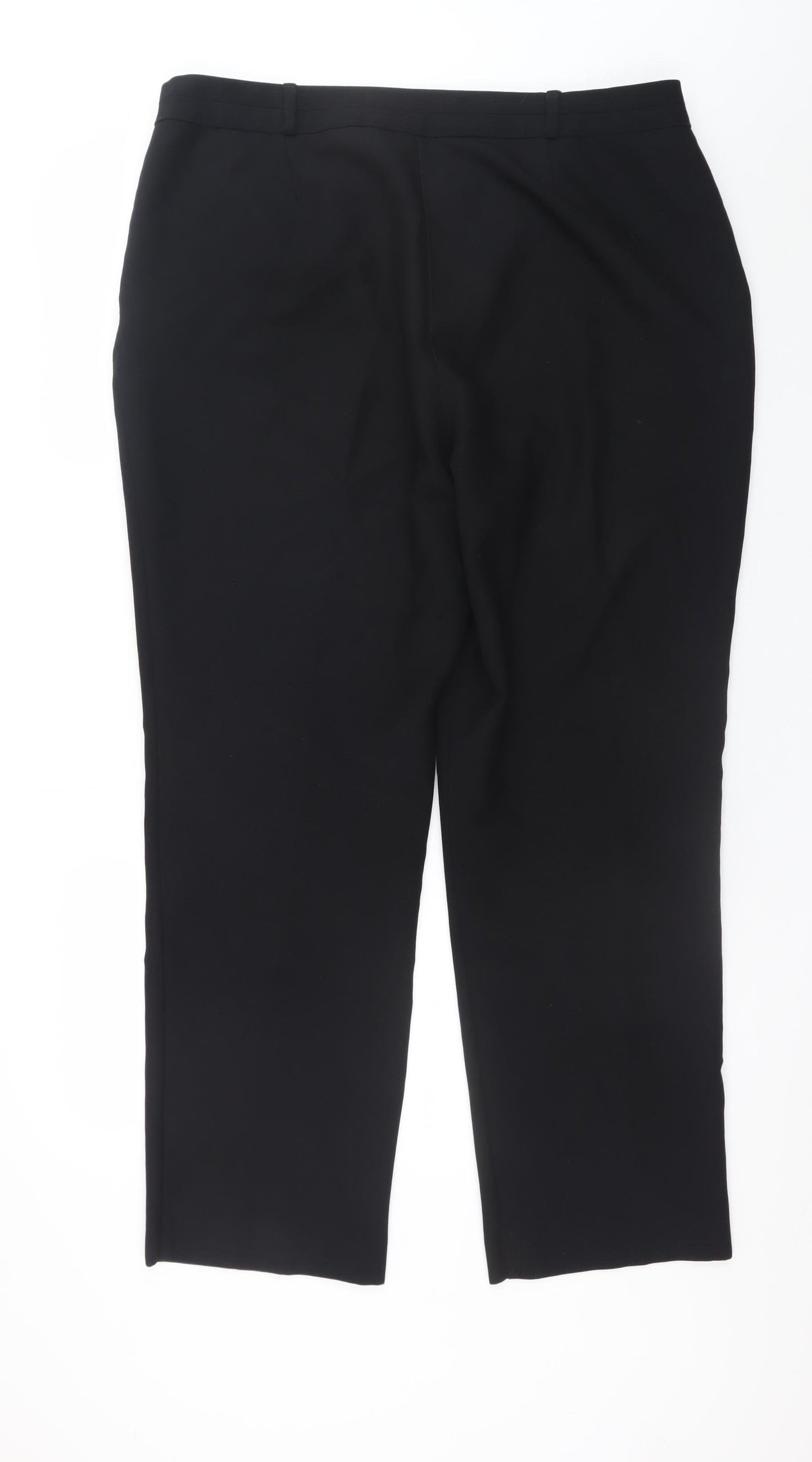 Womens UK Size 12 Dunnes Regular Fit Business Casual Workwear Black Trousers