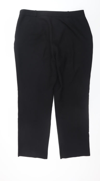 Womens UK Size 12 Dunnes Regular Fit Business Casual Workwear Black Trousers