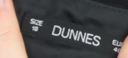 Womens UK Size 12 Dunnes Regular Fit Business Casual Workwear Black Trousers