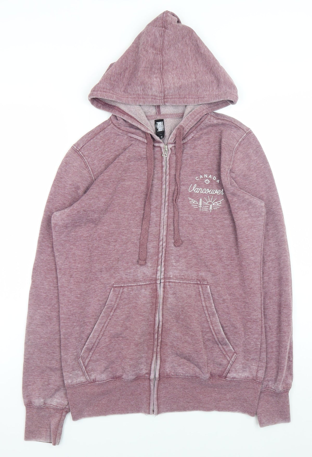 Unisex Adults UK Size S initial attraction Purple Full Zip Hoodie