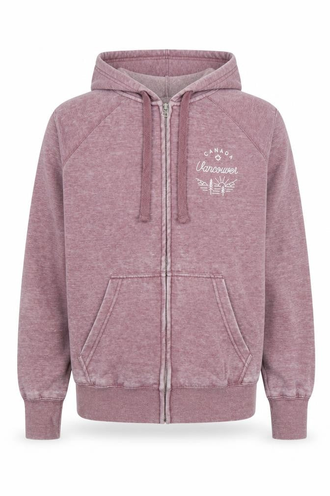 Unisex Adults UK Size S initial attraction Purple Full Zip Hoodie