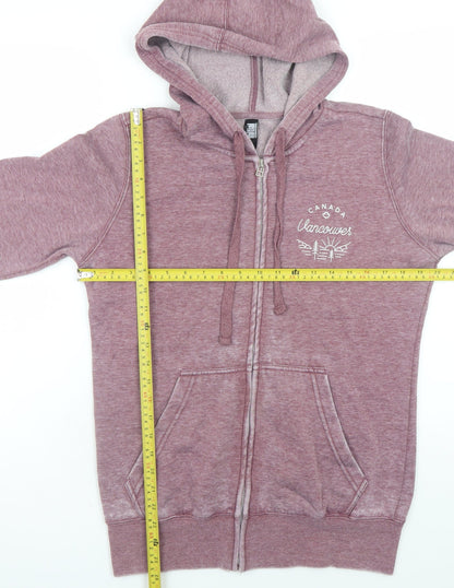 Unisex Adults UK Size S initial attraction Purple Full Zip Hoodie