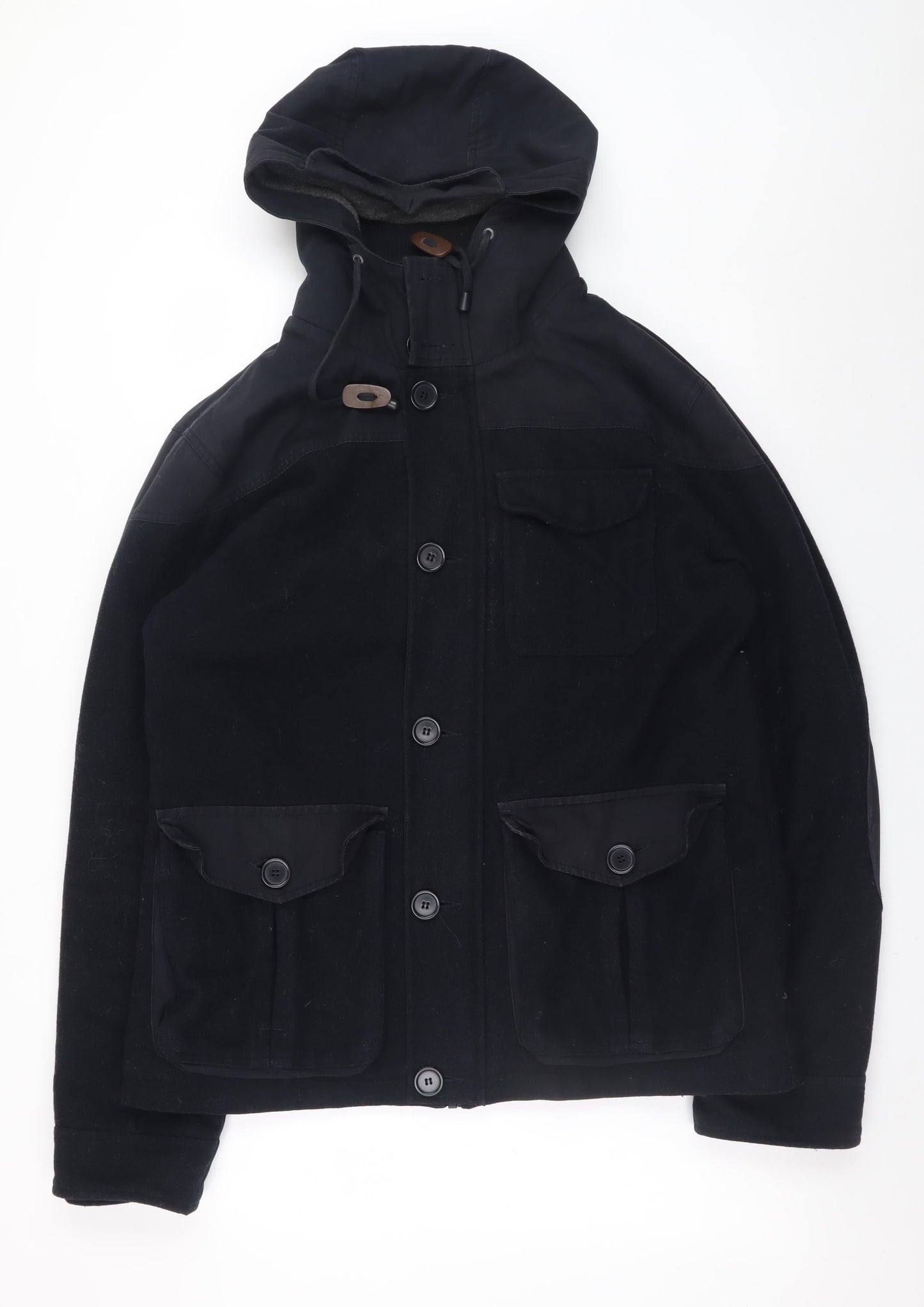 Mens UK Size L NEXT Black Parka Coat