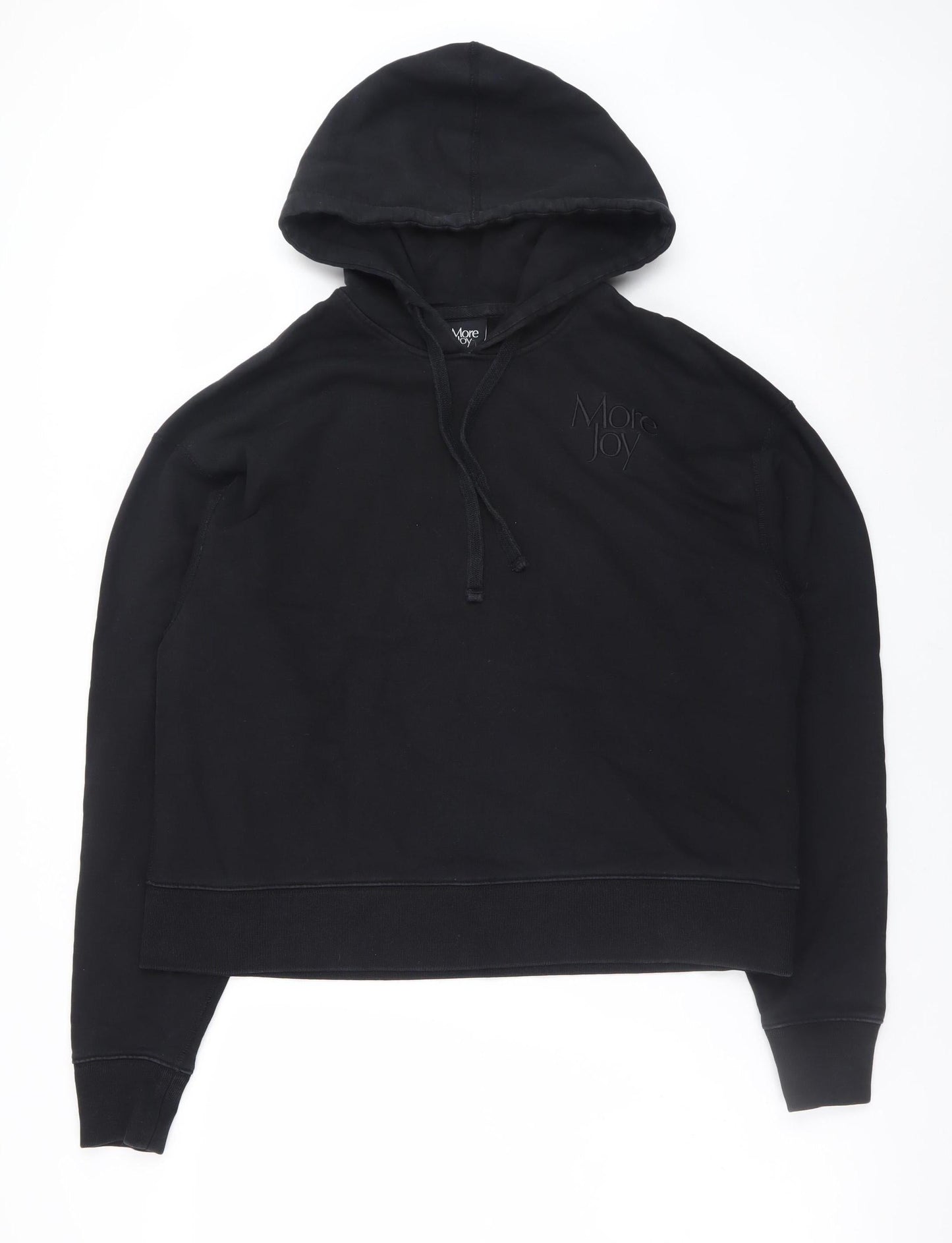 Mens UK Size M More Joy Black Pullover Hoodie