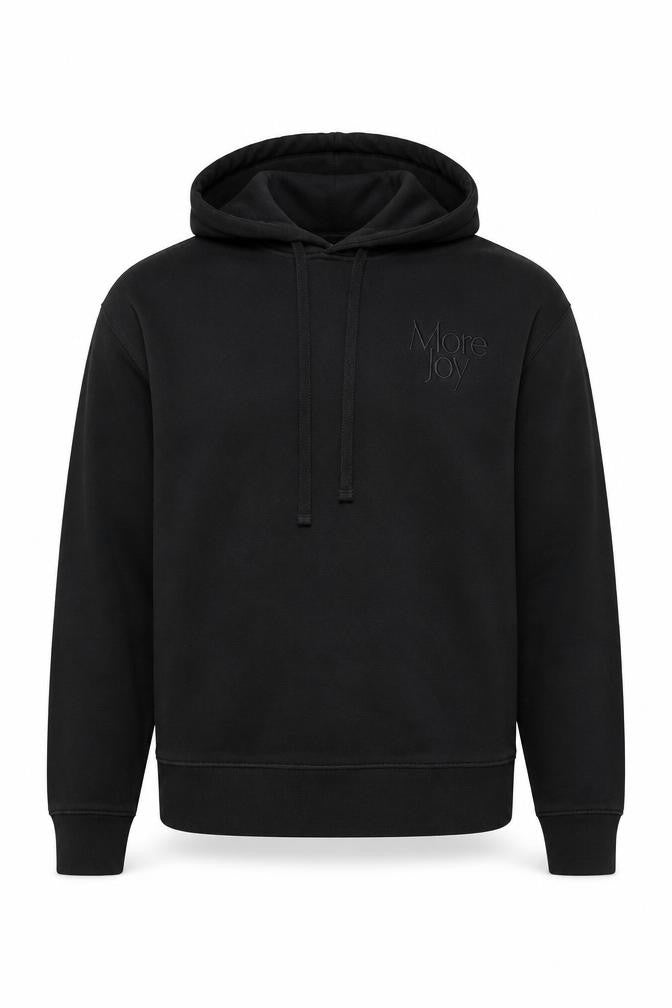 Mens UK Size M More Joy Black Pullover Hoodie