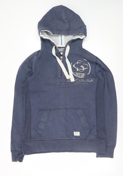 Mens UK Size M SoulCal & Co Blue Pullover Hoodie