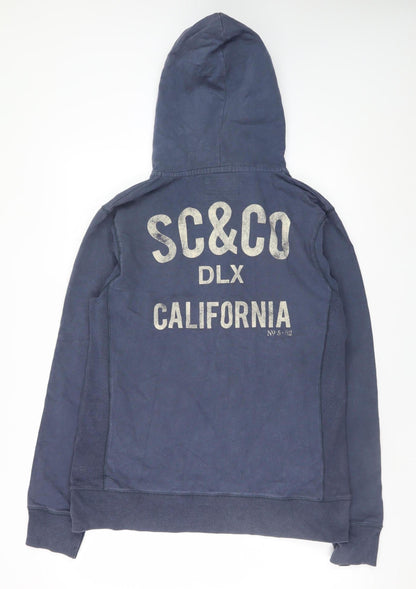 Mens UK Size M SoulCal & Co Blue Pullover Hoodie