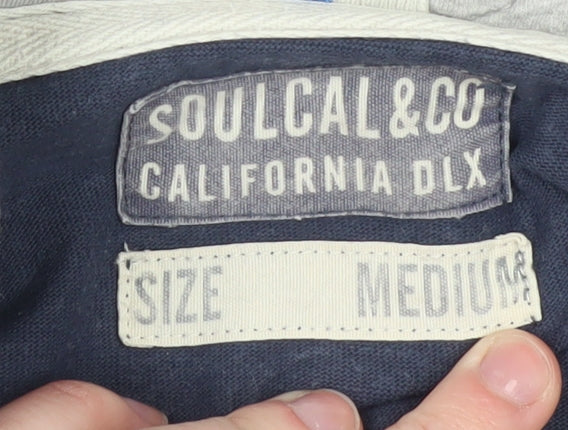 Mens UK Size M SoulCal & Co Blue Pullover Hoodie