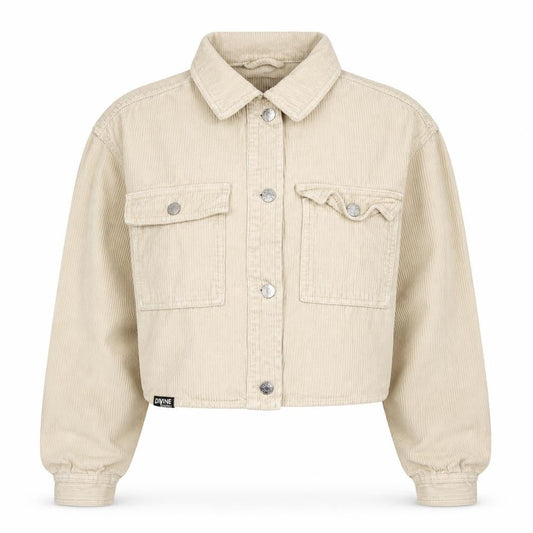 Bershka Womens Beige Corduroy Cropped Jacket XS