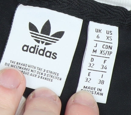 Womens UK Size XS adidas Black Basic T-Shirt