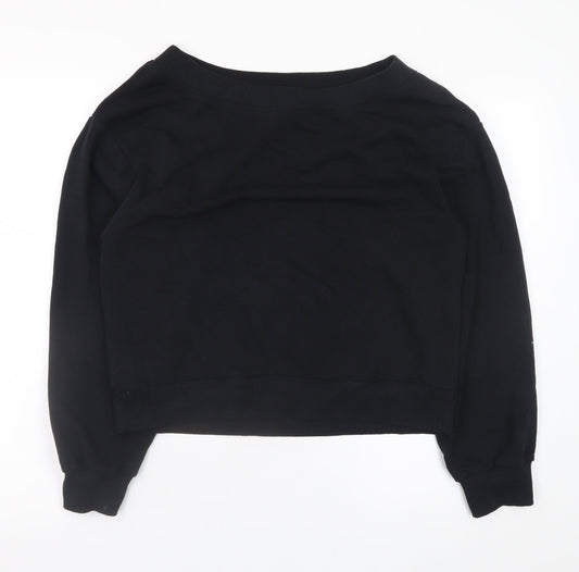 Womens UK Size XS H&M Black Pullover Sweatshirt