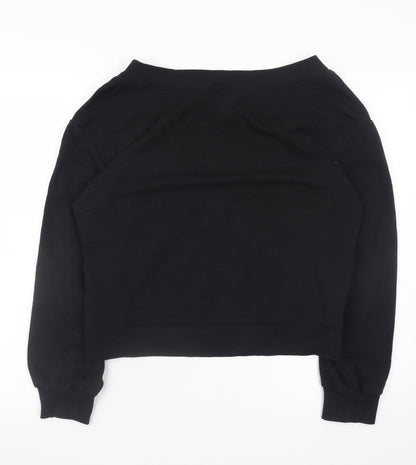 Womens UK Size XS H&M Black Pullover Sweatshirt