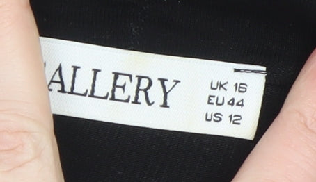 Womens UK Size 16 Gallery Black Kimono Blouse