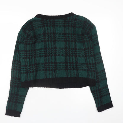 Womens UK Size M Boohoo Green Pullover Jumper