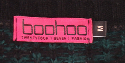 Womens UK Size M Boohoo Green Pullover Jumper