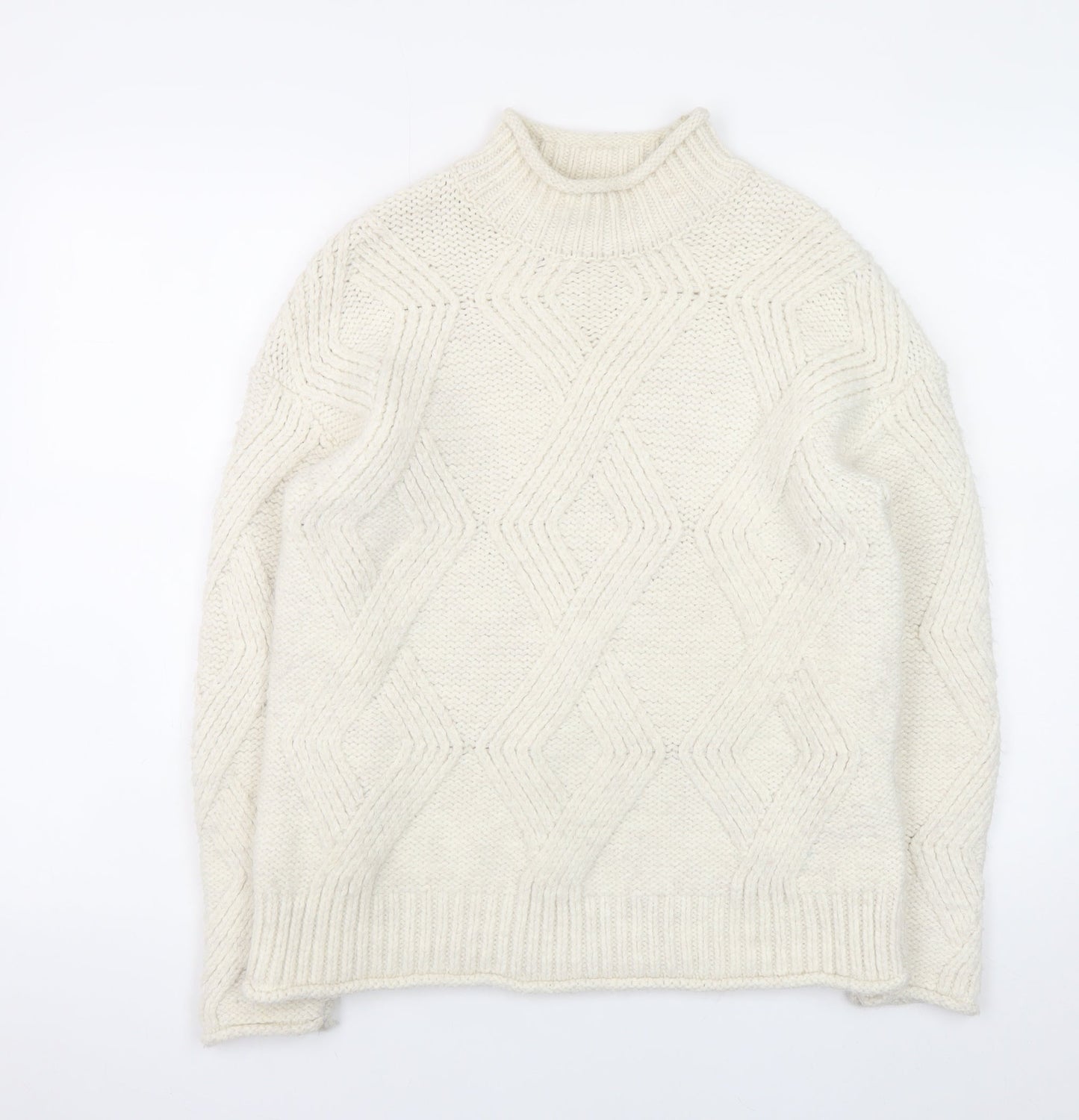 Womens UK Size S Marks and Spencer Ivory Pullover Jumper